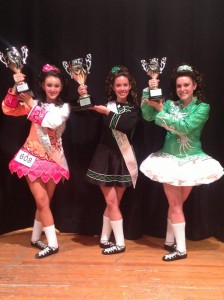 Maiti, Shannon, and Veronica hold their trophies from the Mid-Atlantic Championships