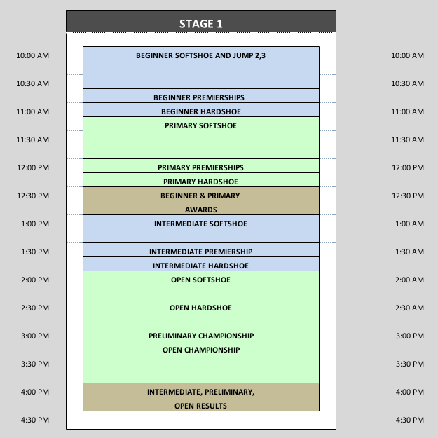 Wilmington Open Feis, 2017 Schedule Emerald Isle Academy of Irish Dance